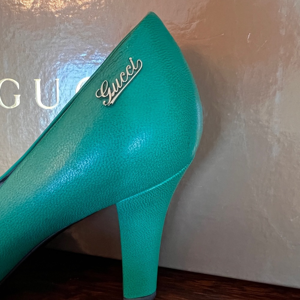 Gucci Vibrant GREEN 💚🍀☘️🌿🐸Heels 👠 - Picture 5 of 5